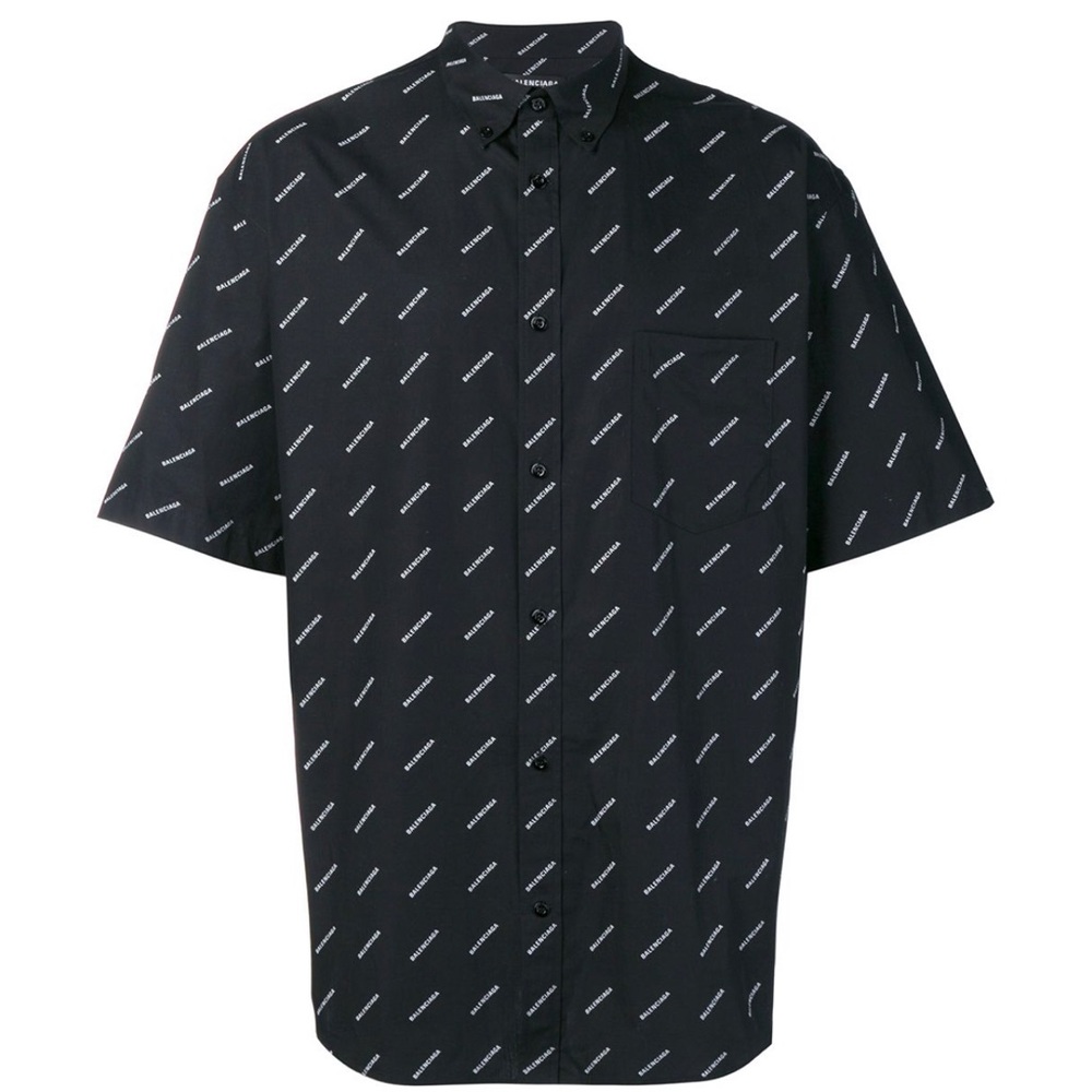 Balenciaga All-over logo poplin shirt size 37